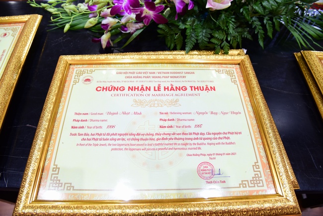 The Wedding Ceremony at the pagoda