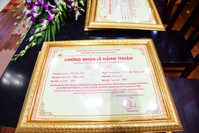 The Wedding Ceremony at the pagoda