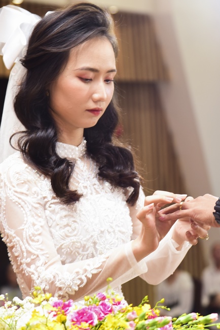 The Wedding Ceremony at the pagoda