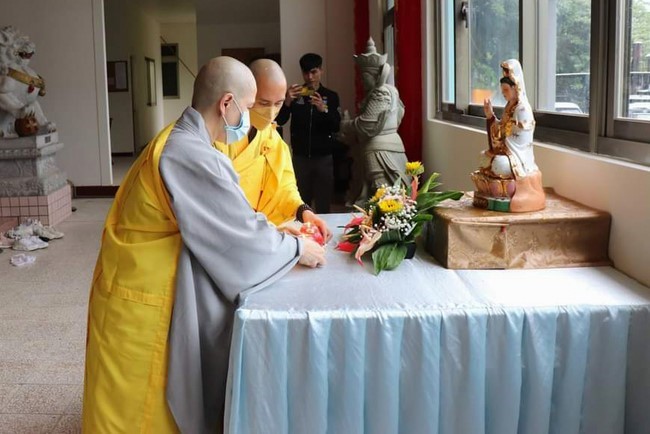 Commemoration Ceremony to Great Master Thich Pho Tue and the rite chanting compassion mantra at Lingyin Temple, Taiwan