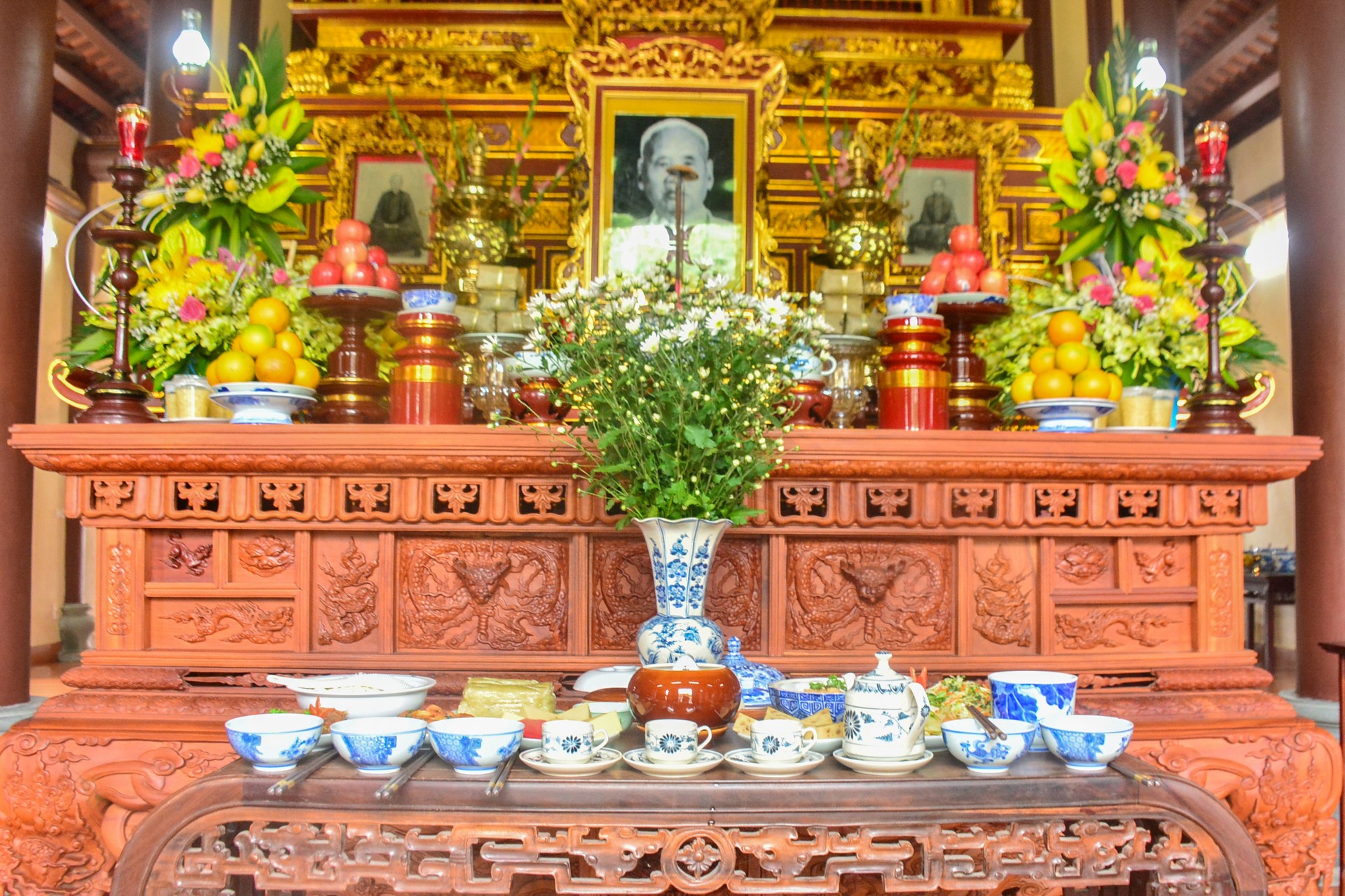 The Patriarch's Death Anniversary at Tay Khanh pagoda , Thai Binh province.