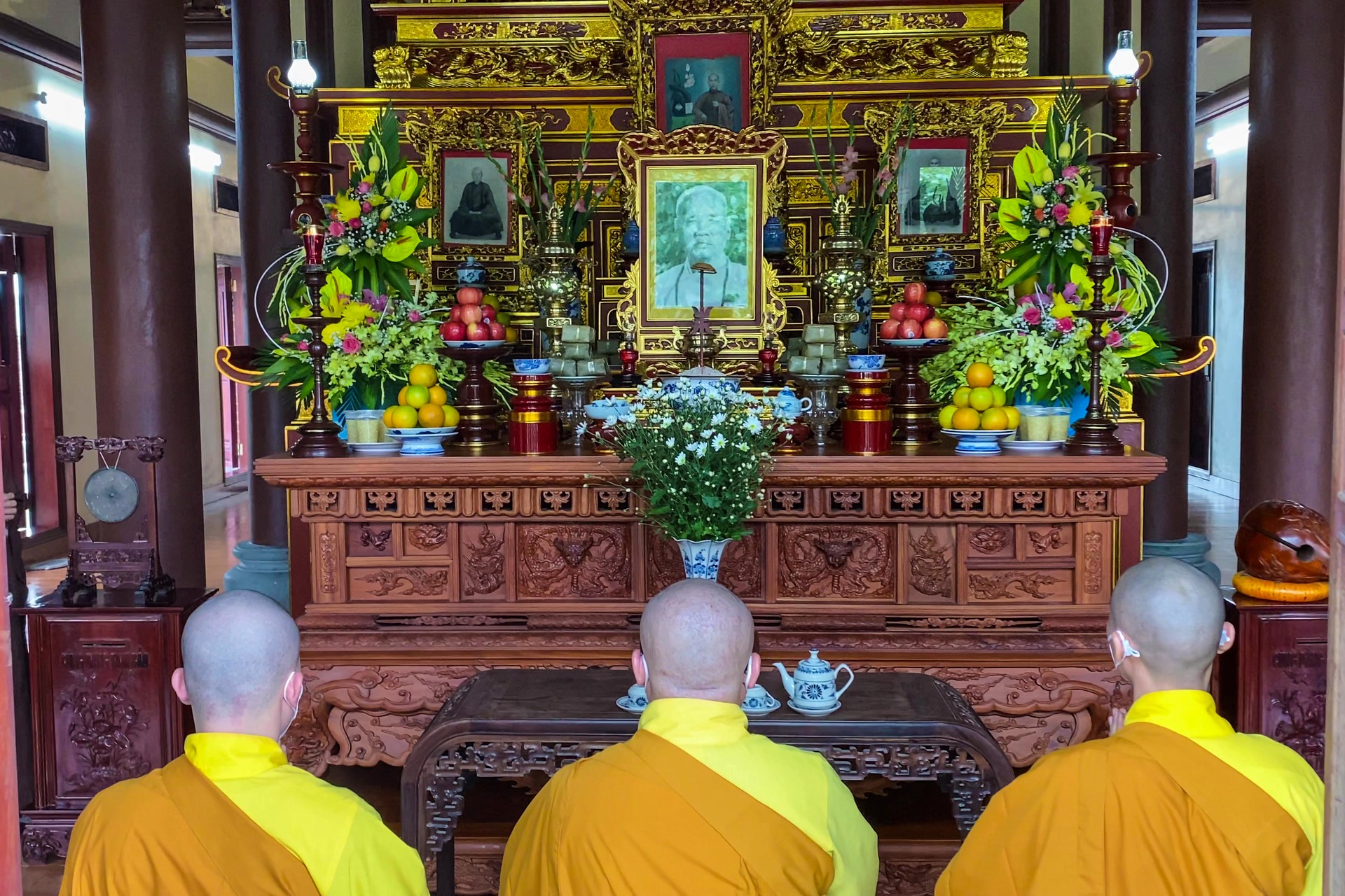 The Patriarch's Death Anniversary at Tay Khanh pagoda , Thai Binh province.