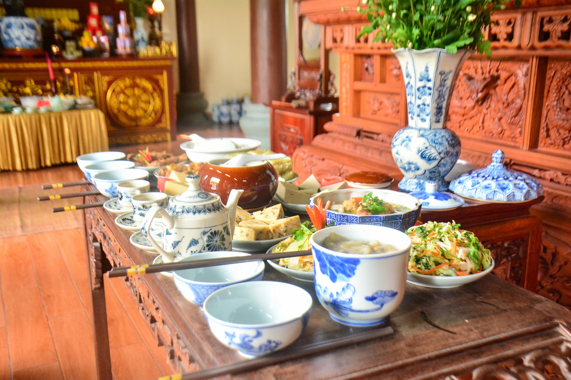 The Patriarch's Death Anniversary at Tay Khanh pagoda , Thai Binh province.