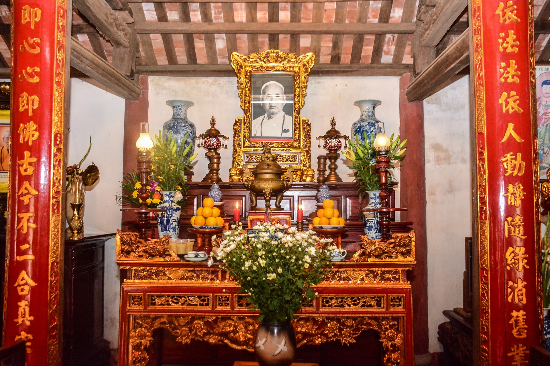 The Patriarch's Death Anniversary at Tay Khanh pagoda , Thai Binh province.