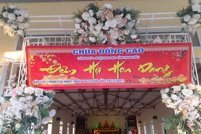 The candle lighting ceremony commemorating Buddha Amitabha at Dong Cao Pagoda - Thanh Hoa in 2021
