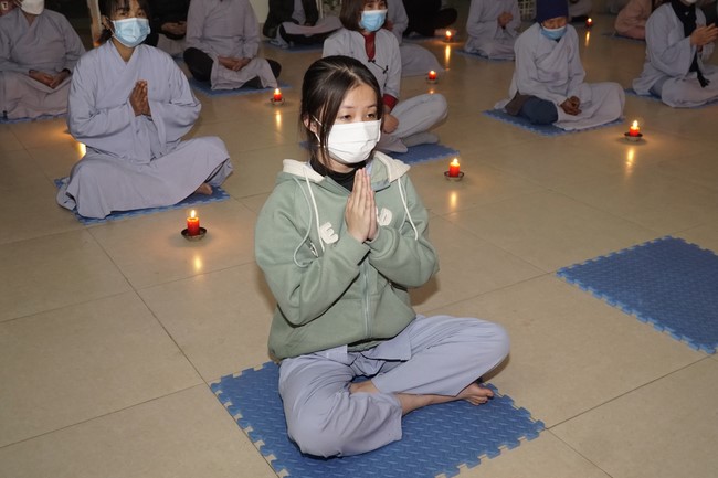 The candle lighting ceremony commemorating Buddha Amitabha at Dong Cao Pagoda - Thanh Hoa in 2021