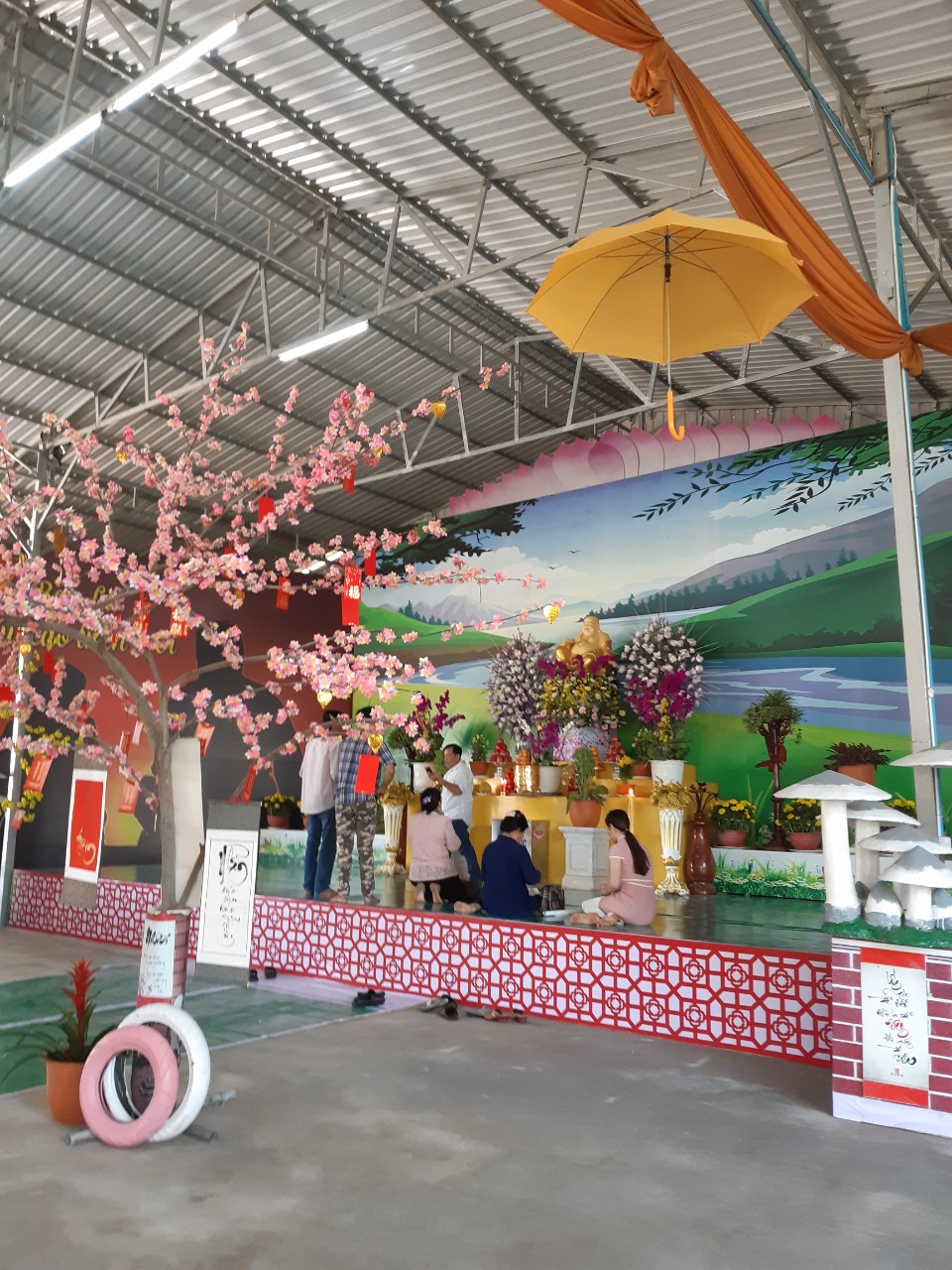 Spring day at Cambodia Hoang Phap pagoda.