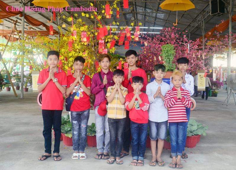 Spring day at Cambodia Hoang Phap pagoda.