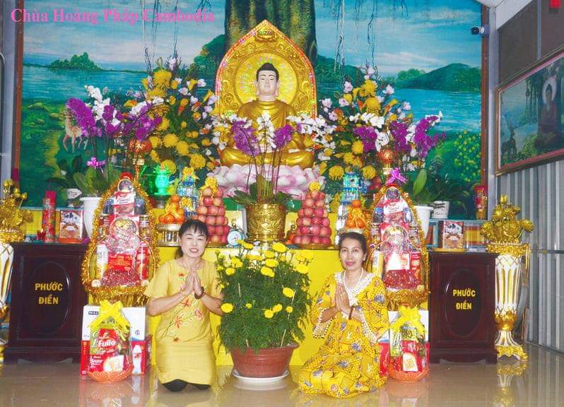 Spring day at Cambodia Hoang Phap pagoda.