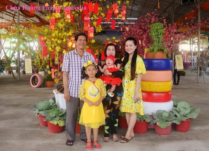 Spring day at Cambodia Hoang Phap pagoda.