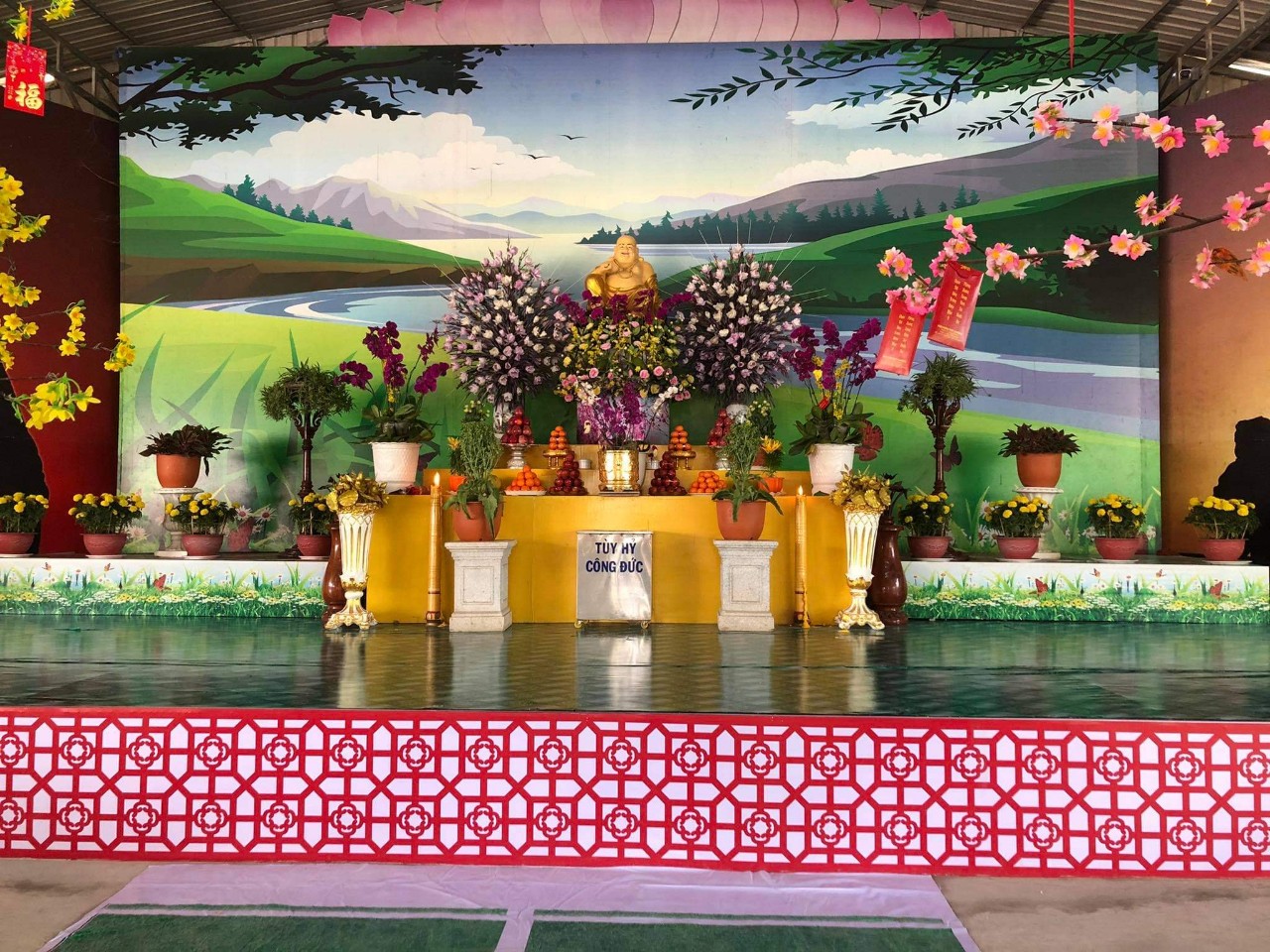 Spring day at Cambodia Hoang Phap pagoda.