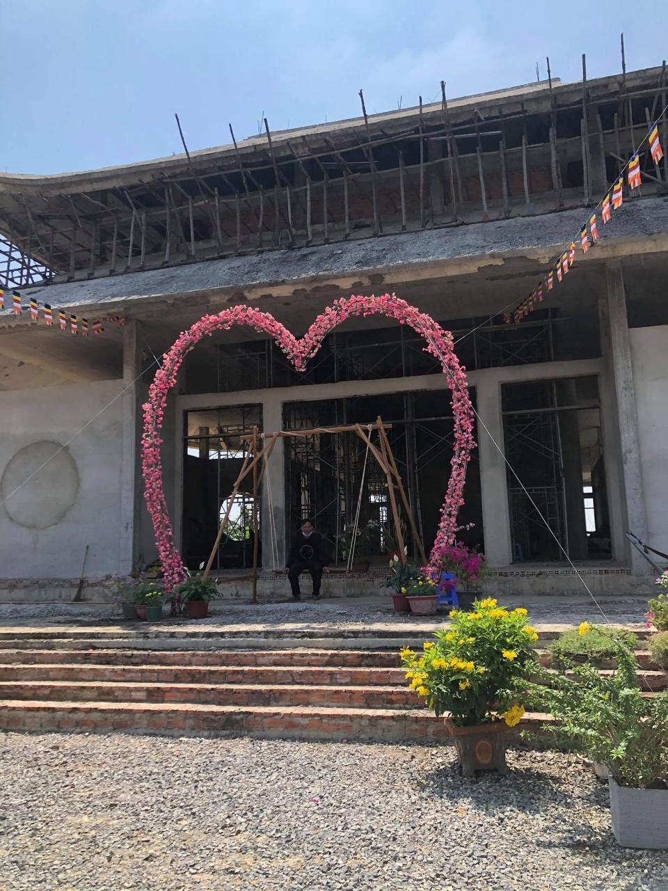 Spring day at Cambodia Hoang Phap pagoda.