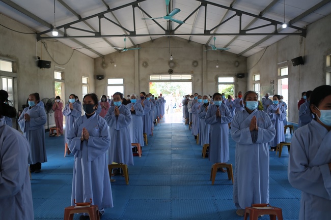 The Ceremony Praying for Peace in the New Year at Dong Cao Pagoda (internality) in Thanh Hoa.