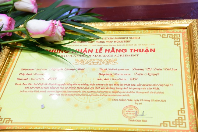 The Wedding Ceremony at the pagoda