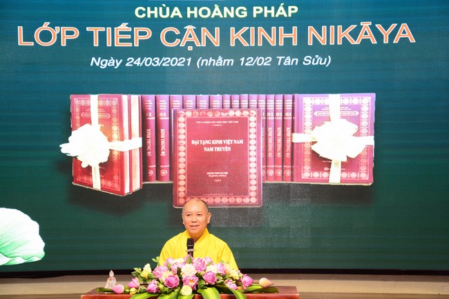 Opening a class approaching Nikāya at Hoang Phap Pagoda