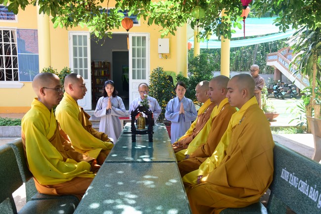 Three-Jewel Refuge Ceremony at  Bao Quang pagoda in Dong Nai