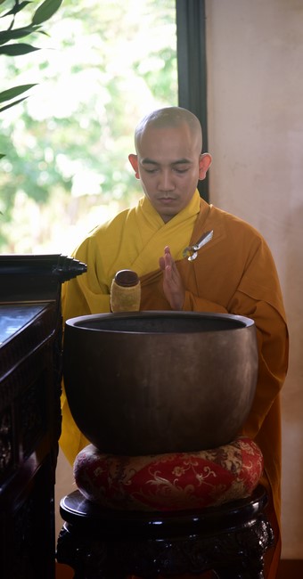 Three-Jewel Refuge Ceremony at  Bao Quang pagoda in Dong Nai