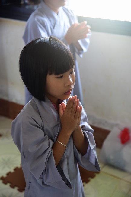 Three-Jewel Refuge Ceremony at  Bao Quang pagoda in Dong Nai