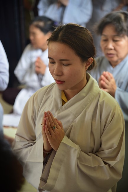 Three-Jewel Refuge Ceremony at  Bao Quang pagoda in Dong Nai