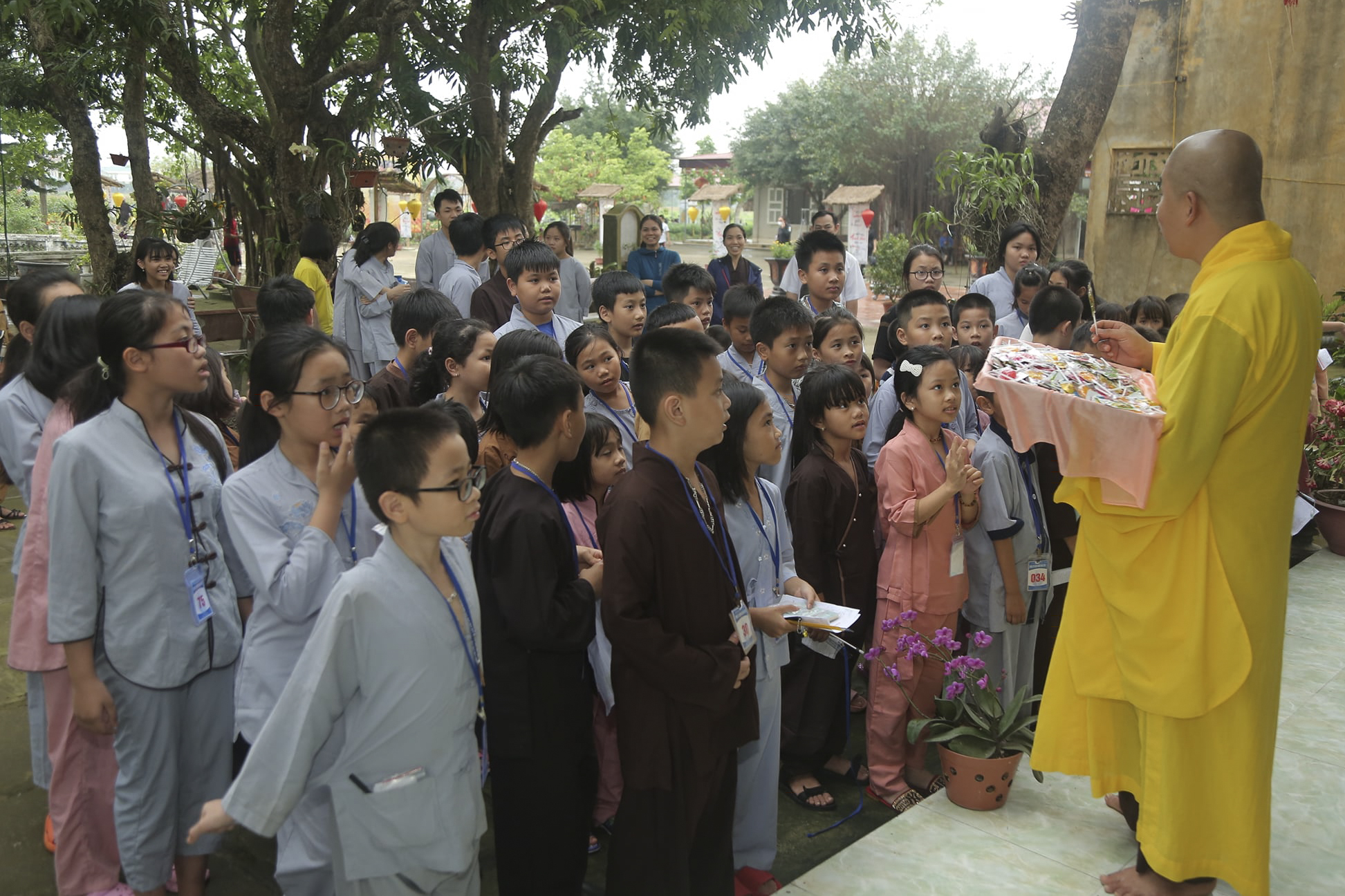 The retreat Sowing seeds lotus at Dong Cao Pagoda