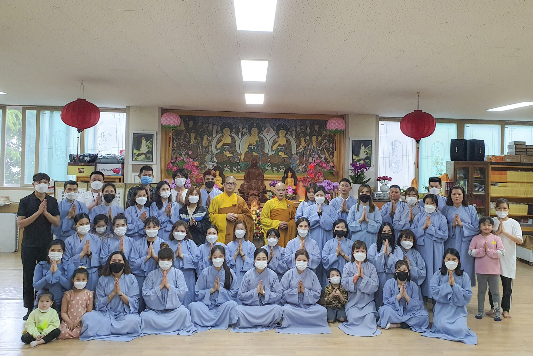 The Vesak great ceremony at Duoc Su Temple, Incheon City, South Korea