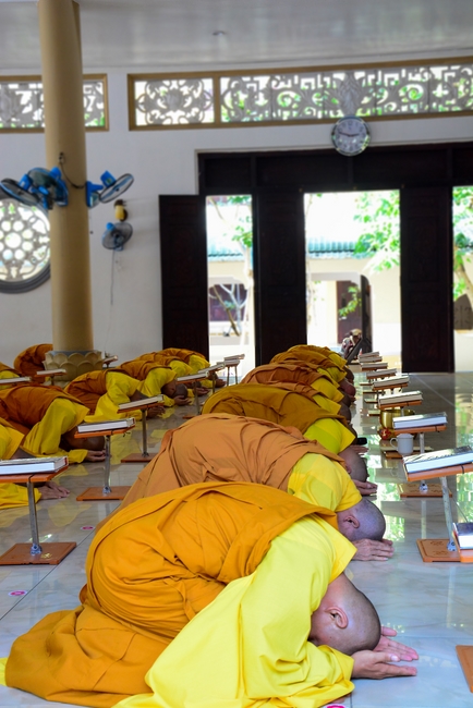 Quý Thầy chùa Hoằng Pháp an cư tập trung