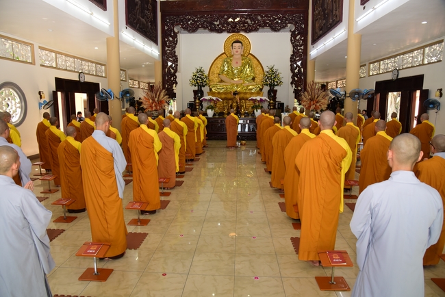 Quý Thầy chùa Hoằng Pháp an cư tập trung