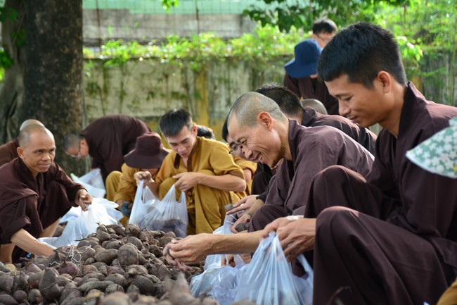 Supporting people in need during the Covid-19 pandemic of Hoang Phap Pagoda