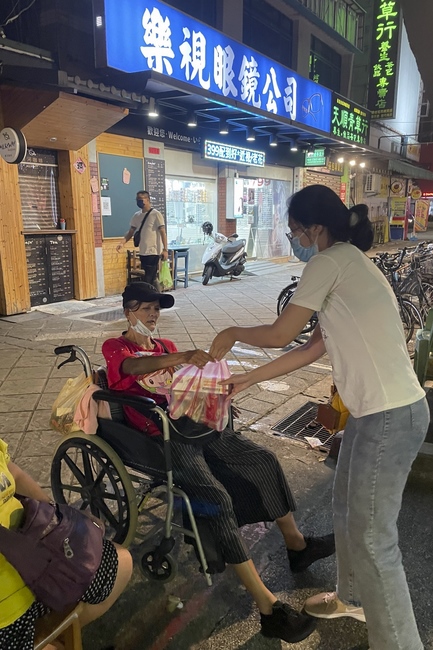 Charity in Ullambana season of Linh An Pagoda in a Taiwan