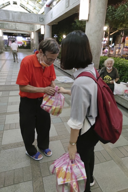Charity in Ullambana season of Linh An Pagoda in a Taiwan