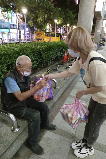 Charity in Ullambana season of Linh An Pagoda in a Taiwan
