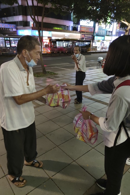 Charity in Ullambana season of Linh An Pagoda in a Taiwan