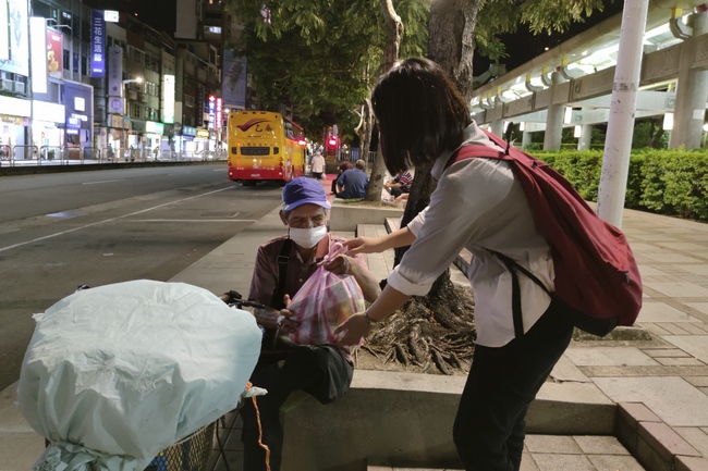 Charity in Ullambana season of Linh An Pagoda in a Taiwan