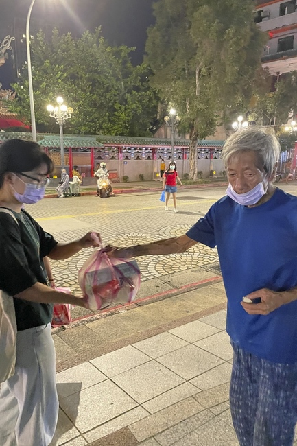 Charity in Ullambana season of Linh An Pagoda in a Taiwan