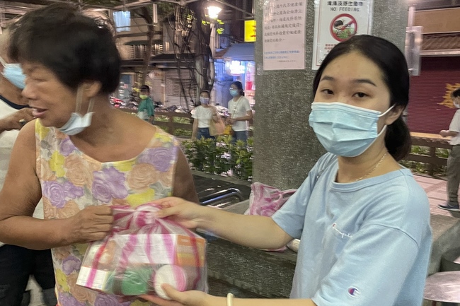 Charity in Ullambana season of Linh An Pagoda in a Taiwan
