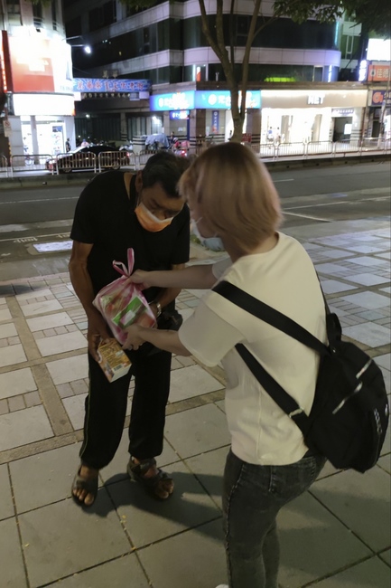 Charity in Ullambana season of Linh An Pagoda in a Taiwan