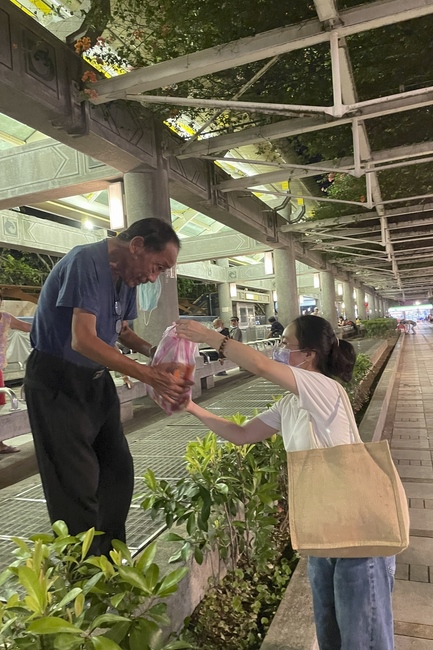 Charity in Ullambana season of Linh An Pagoda in a Taiwan
