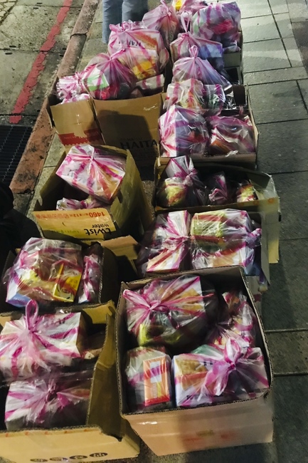 Charity in Ullambana season of Linh An Pagoda in a Taiwan