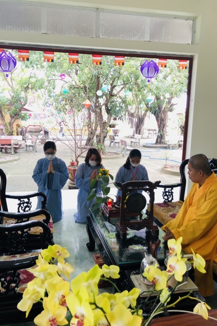 The rite of Dharma thanking at Dong Cao pagoda