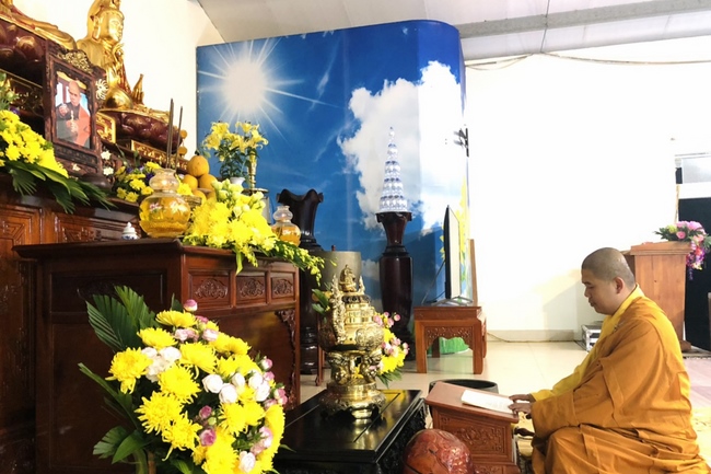 The rite of Dharma thanking at Dong Cao pagoda