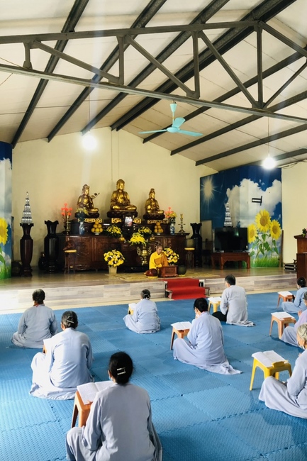 The rite of Dharma thanking at Dong Cao pagoda