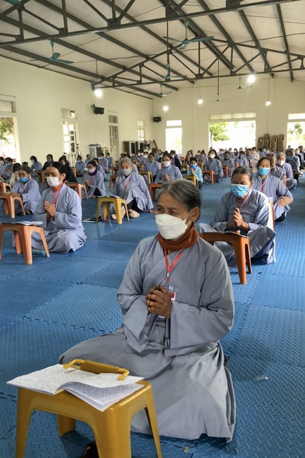 The rite of Dharma thanking at Dong Cao pagoda