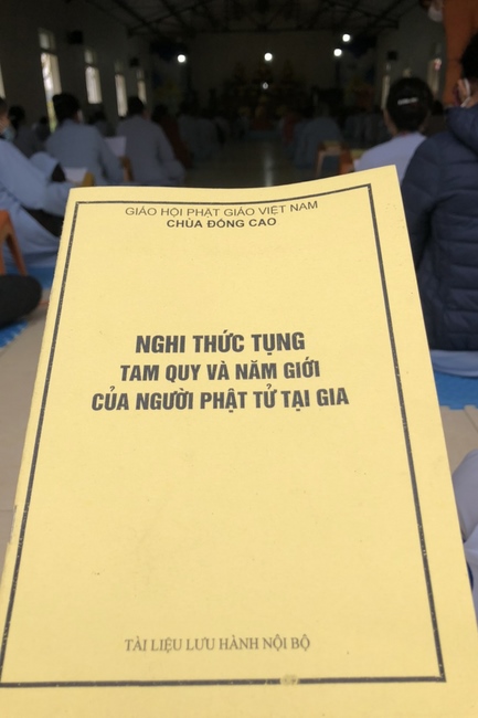 The rite of Dharma thanking at Dong Cao pagoda