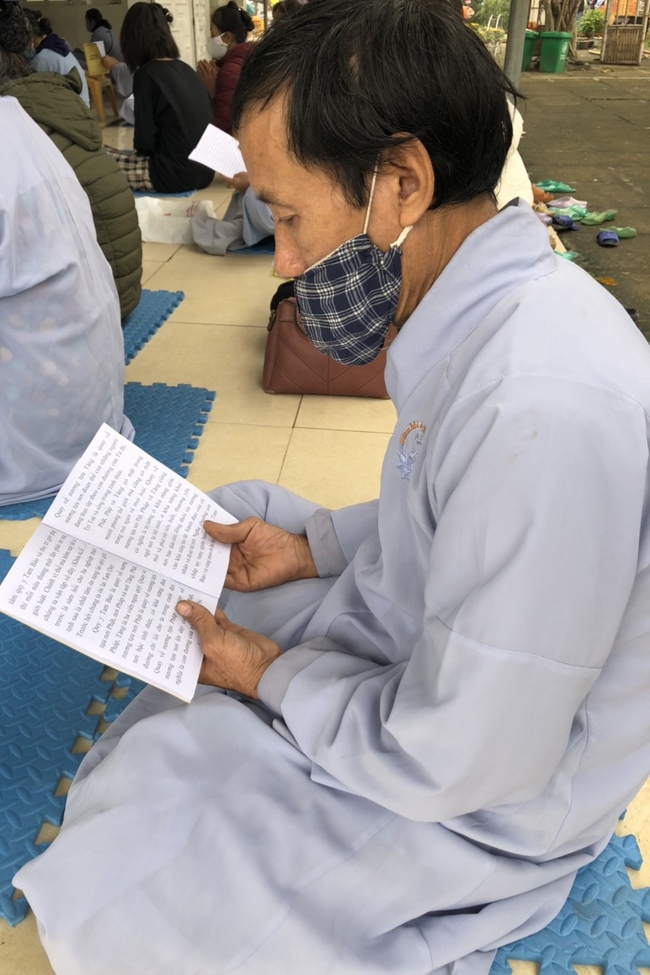 The rite of Dharma thanking at Dong Cao pagoda