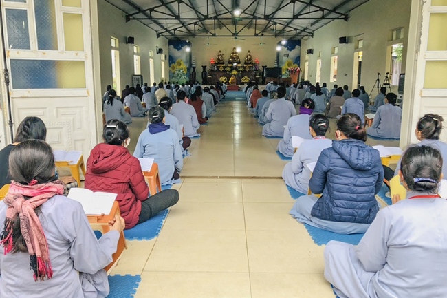 The rite of Dharma thanking at Dong Cao pagoda