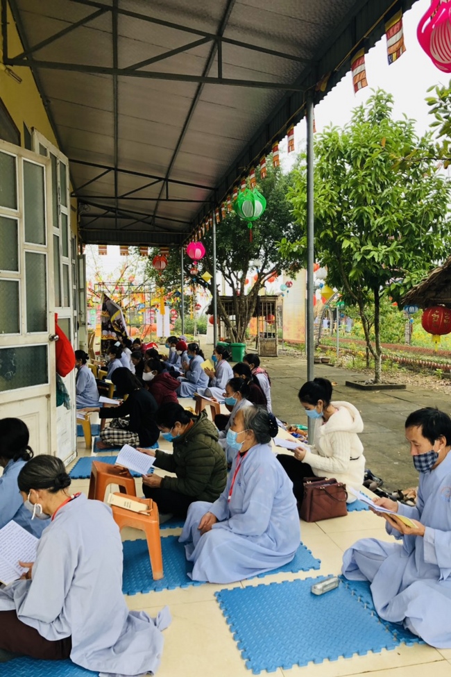 The rite of Dharma thanking at Dong Cao pagoda