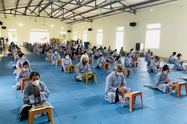The rite of Dharma thanking at Dong Cao pagoda