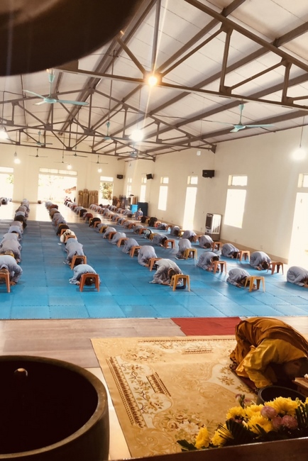 The rite of Dharma thanking at Dong Cao pagoda