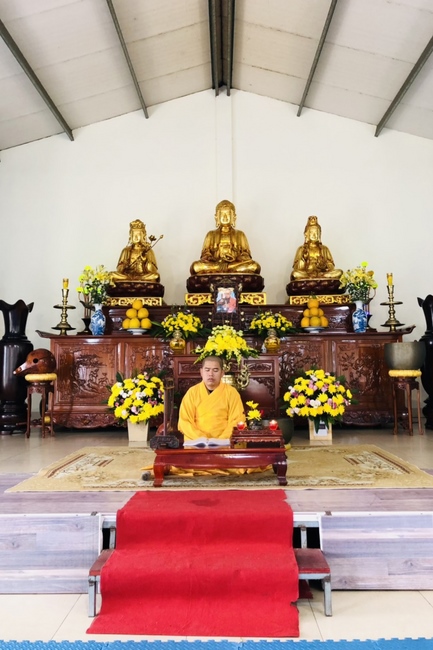 The rite of Dharma thanking at Dong Cao pagoda