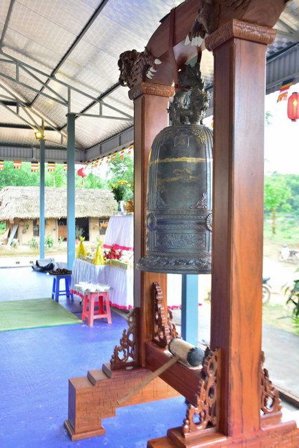 Year-end party, Ritual of putting the Buddha statue and Setting up pole tree at Dai Co Viet pagoda